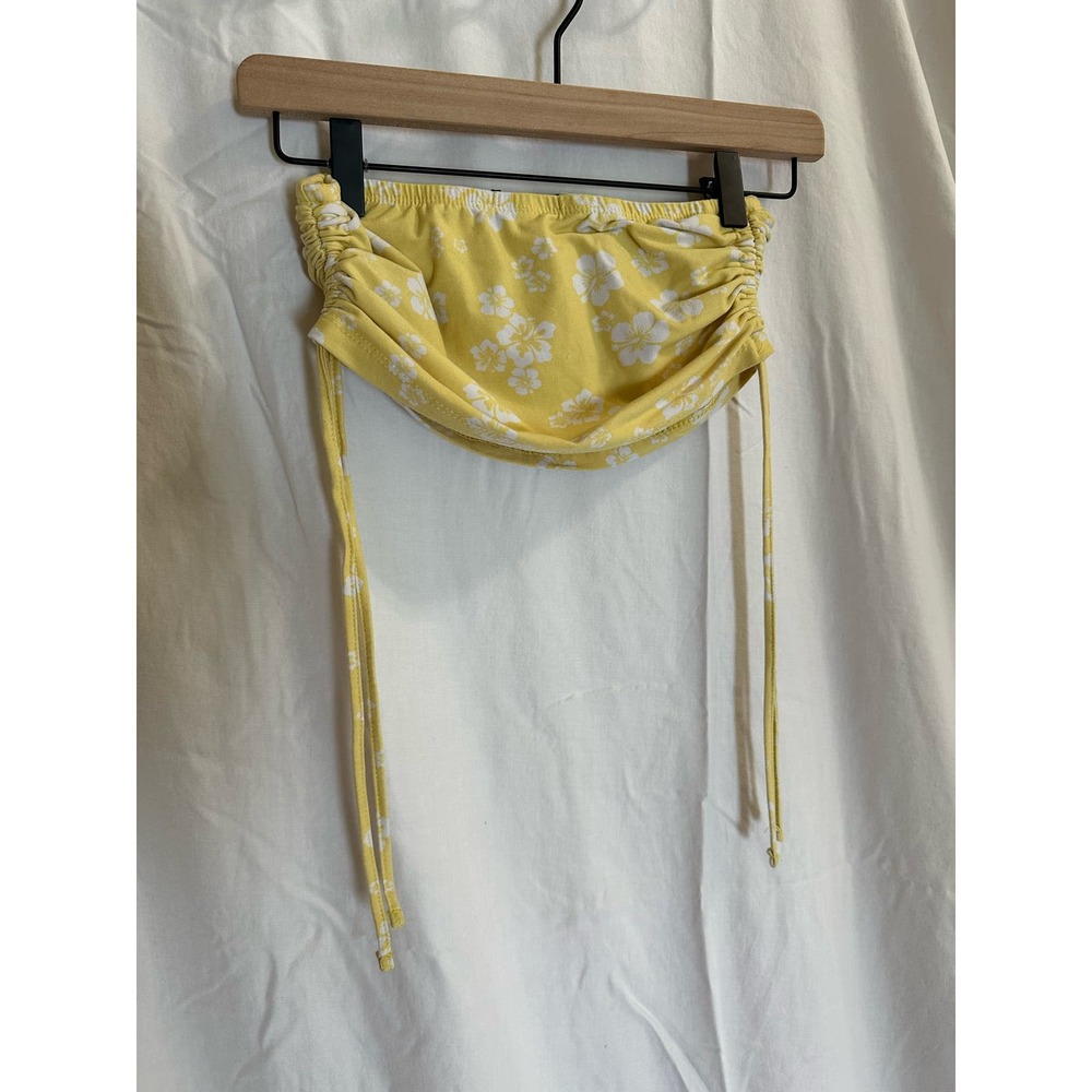 Faded Rose Women’s Tube Top Size M Yellow